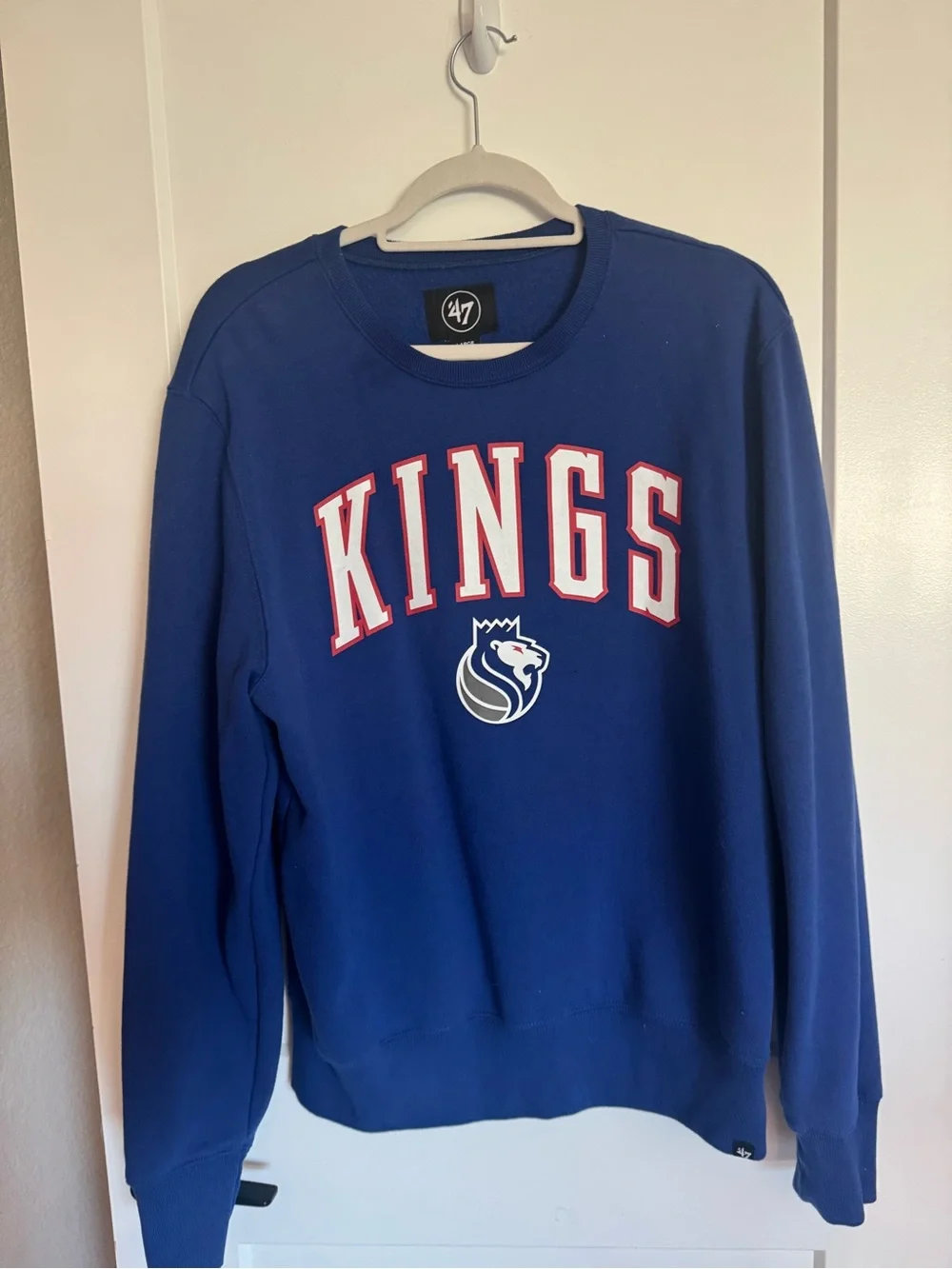 47 Blue KINGS Crewneck Sweatshirt with Red & White Accents